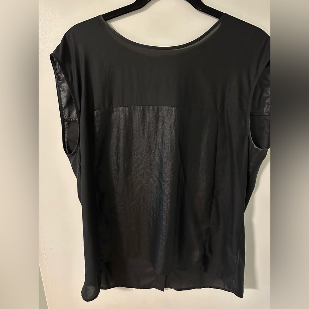 7 For All Mankind Black Dressy Tee